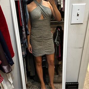 Astr Multicolor ruched Backless Dress